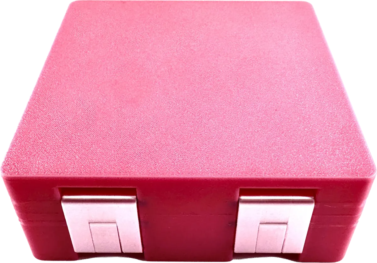 Pink vial box, closed